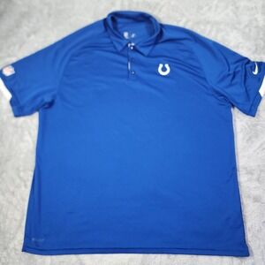 Indianapolis Colts Shirt Mens 2XL NFL Football Dri Fit Nike On Field Apparel